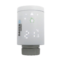 Cap termostatic smart cu comanda ZigBee, pentru radiatoare, M30x1,5, Daver